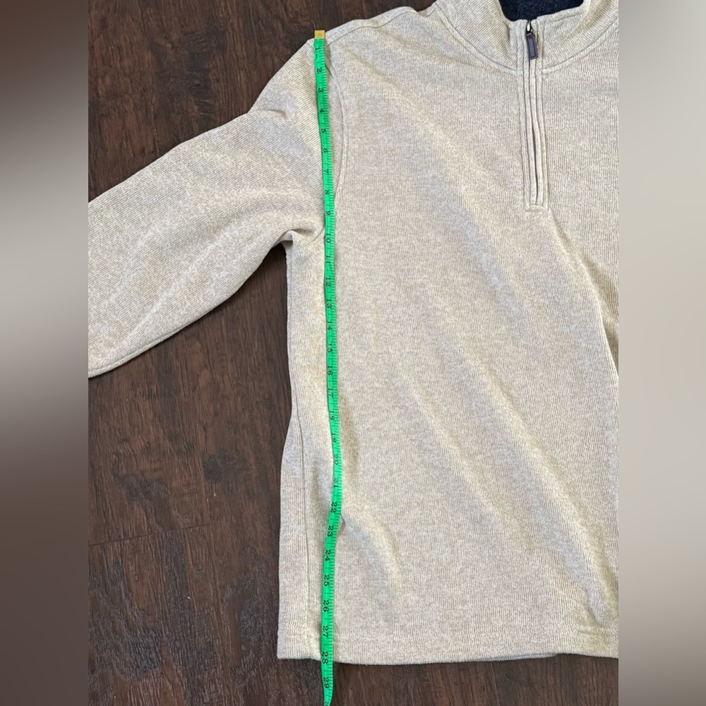 Izod; Beige Quarter-Zip Sweater- Men’s size- XL - Picture 7 of 10